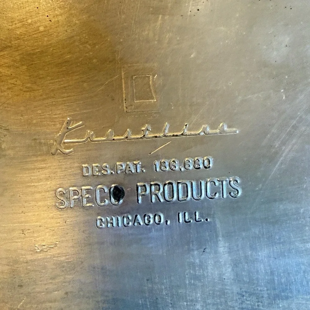 Art Deco Era Krestline Speco Chrome Bread Box Canister MCM Wall Kitchen Storage